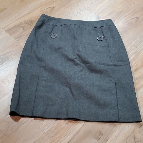 🔺️Talbots Gray Wool Blend Skirt w/Pockets Petite 6 - Picture 1 of 10